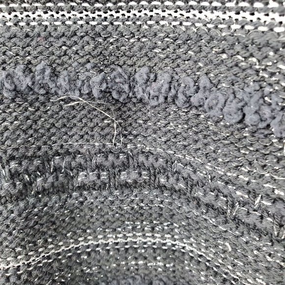 JM Collection Black Shimmer Threaded Women's Single Button Cardigan Large - Picture 5 of 8